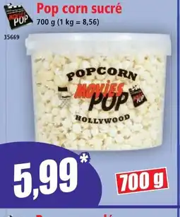 Norma Pop corn sucré offre