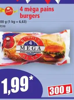 Norma 4 méga pains burgers offre