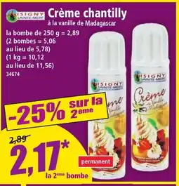 Norma Crème chantilly offre