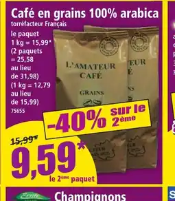 Norma Café en grains 100% arabica offre