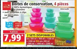 Norma CASA ROYALE Boîtes de conservation, 4 pièces offre