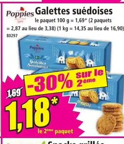 Norma POPPIES Galettes suédoises offre