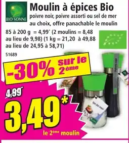 Norma BIO SONNE Moulin à épices Bio offre