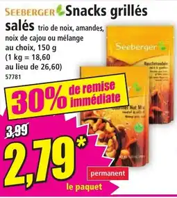 Norma SEEBERGER Snacks grillés offre