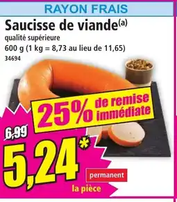Norma Saucisse de viande offre