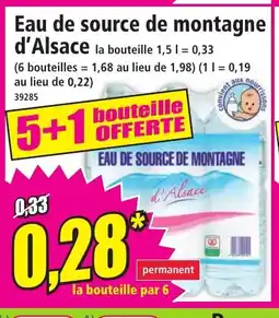 Norma Eau de source de montagne d'Alsace offre