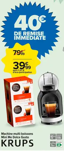 Carrefour KRUPS Machine multi-boissons Mini Me Dolce Gusto offre