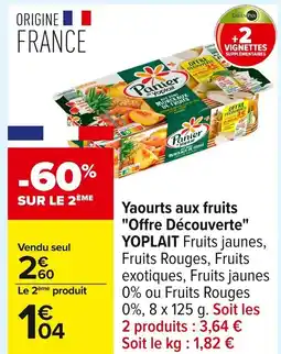 Carrefour YOPLAIT Yaourts aux fruits Offre Découverte offre