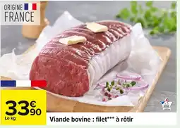 Carrefour Viande bovine : filet à rôtir offre