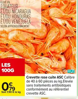 Carrefour Crevette rose cuite ASC offre