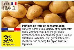 Carrefour Pommes de terre de consommation offre