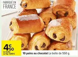 Carrefour 10 pains au chocolat offre