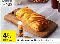 Carrefour Brioche natte vanille offre