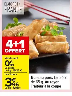 Carrefour Nem au porc offre