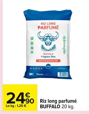 Carrefour BUFFALO Riz long parfumé offre