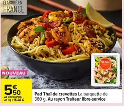 Carrefour Pad Thaï de crevettes offre