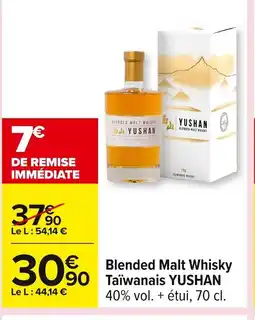 Carrefour YUSHAN Blended Malt Whisky Taïwanais offre