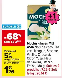 Carrefour MEI ASIA Mochis glacés offre
