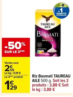 Carrefour TAUREAU AILE Riz Basmati offre