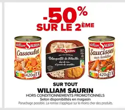Carrefour WILLIAM SAURIN Sur tout offre