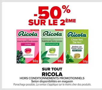 Carrefour RICOLA Sur tout offre