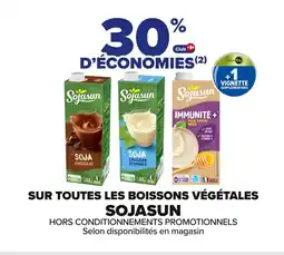 Carrefour SOJASUN Sur toutes les boissons végétales offre