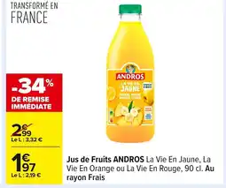 Carrefour ANDROS Jus de fruits offre