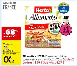 Carrefour HERTA Allumettes offre