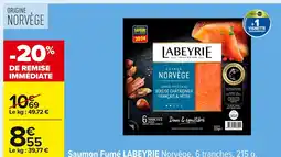 Carrefour LABEYRIE Saumon Fumé Norvège offre