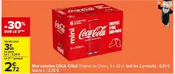 Carrefour COCA-COLA Mini canettes offre