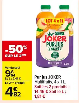 Carrefour JOKER Pur jus offre