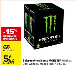 Carrefour MONSTER Boisson énergisante offre