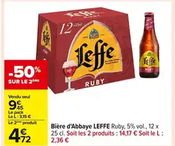 Carrefour LEFFE Bière d'Abbaye offre