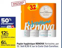 Carrefour RENOVA Papier hygiénique offre