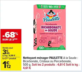 Carrefour PAULETTE Nettoyant ménager offre