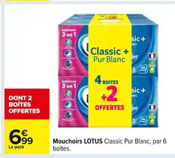 Carrefour LOTUS Mouchoirs offre