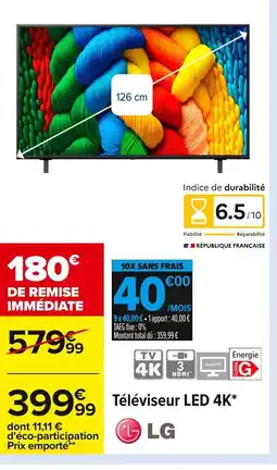 Carrefour LG Téléviseur LED 4K offre