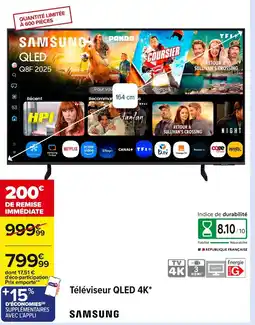 Carrefour SAMSUNG Téléviseur QLED 4K offre