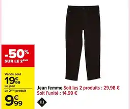 Carrefour TEX Jean femme offre
