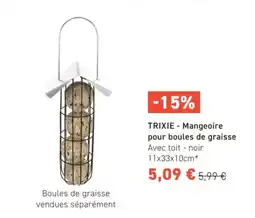 Tom&Co TRIXIE -Mangeoire pour boules de graisse offre
