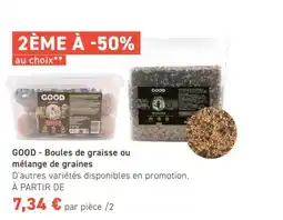 Tom&Co GOOD -Boules de graisse ou mélange de graines offre