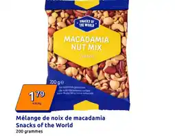 Action Mélange de noix de macadamia Snacks of the World offre