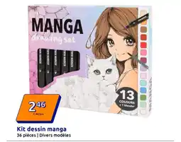Action Kit dessin manga 36 pièces offre