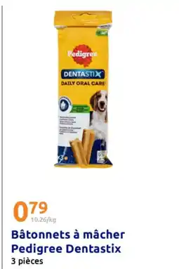 Action Bâtonnets à mâcher Pedigree Dentastix offre