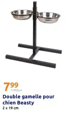 Action Double gamelle pour chien Beasty offre