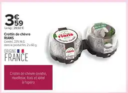 Carrefour Crottin De Chèvre Rians offre
