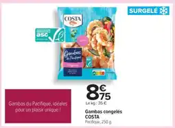 Carrefour Gambas congelés COSTA offre