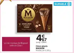 Carrefour Cônes glacés MAGNUM offre