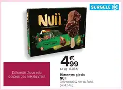 Carrefour Bâtonnets glacés Nuii offre