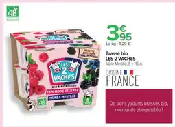 Carrefour Brassé bio LES 2 VACHES offre